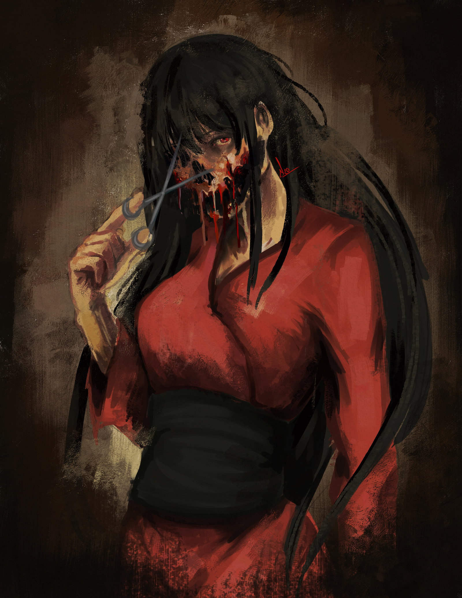 Kuchisake Onna, an AI character on SpicyChat