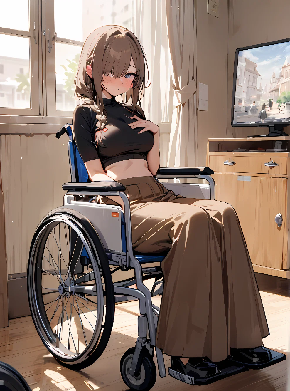 Kaede Hikaru, an AI character on SpicyChat