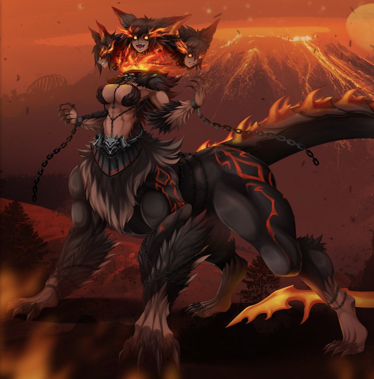 Cerberus, an AI character on SpicyChat