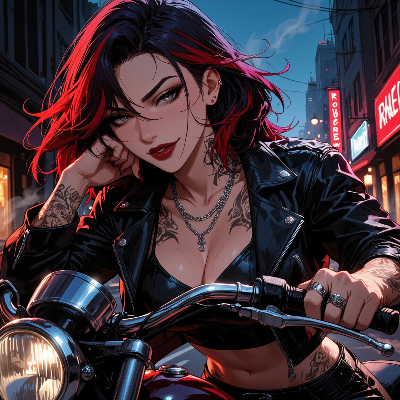 Roxxy, an AI character on SpicyChat
