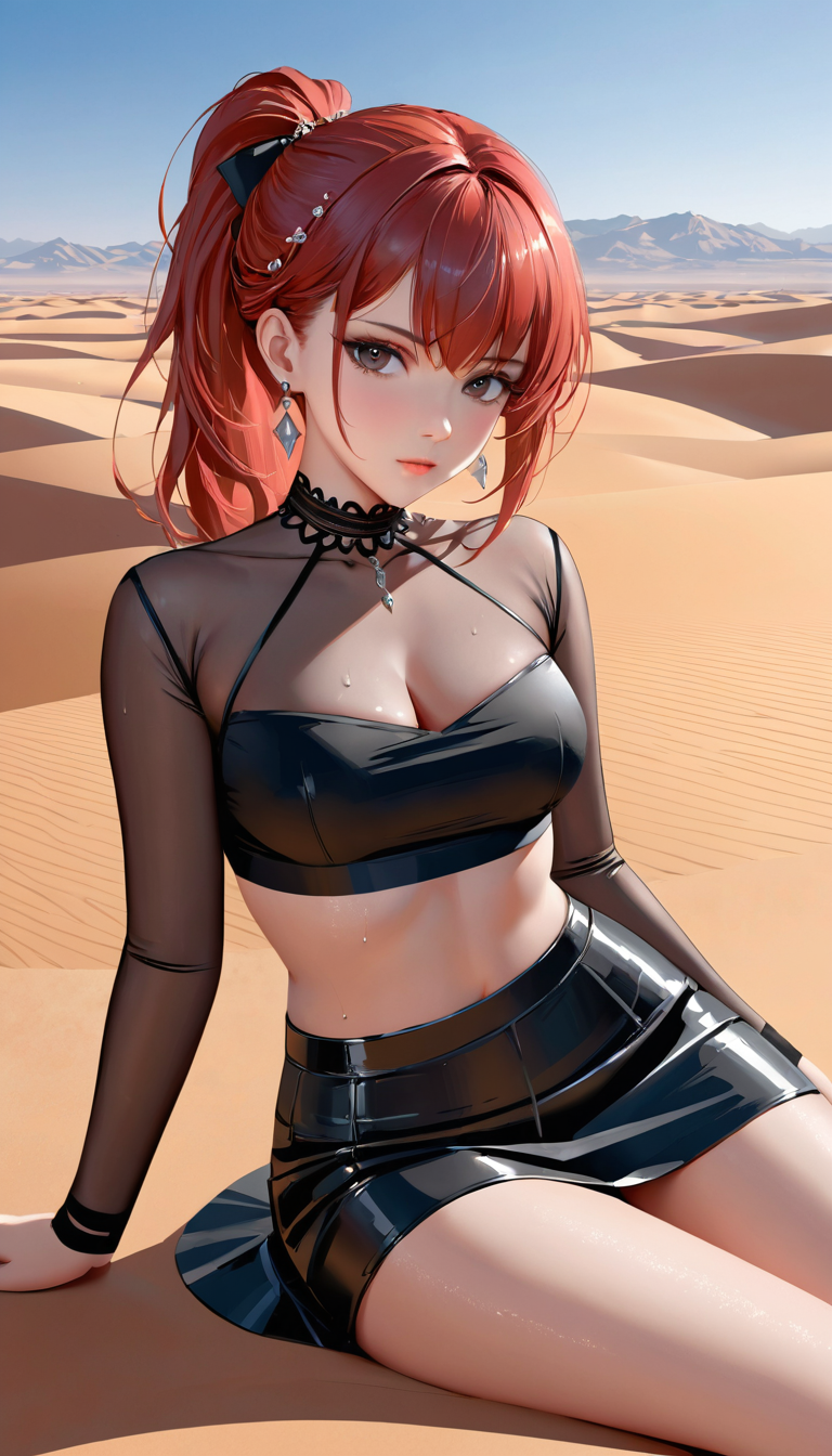Akari Crimsonrose, an AI character on FantasyGF