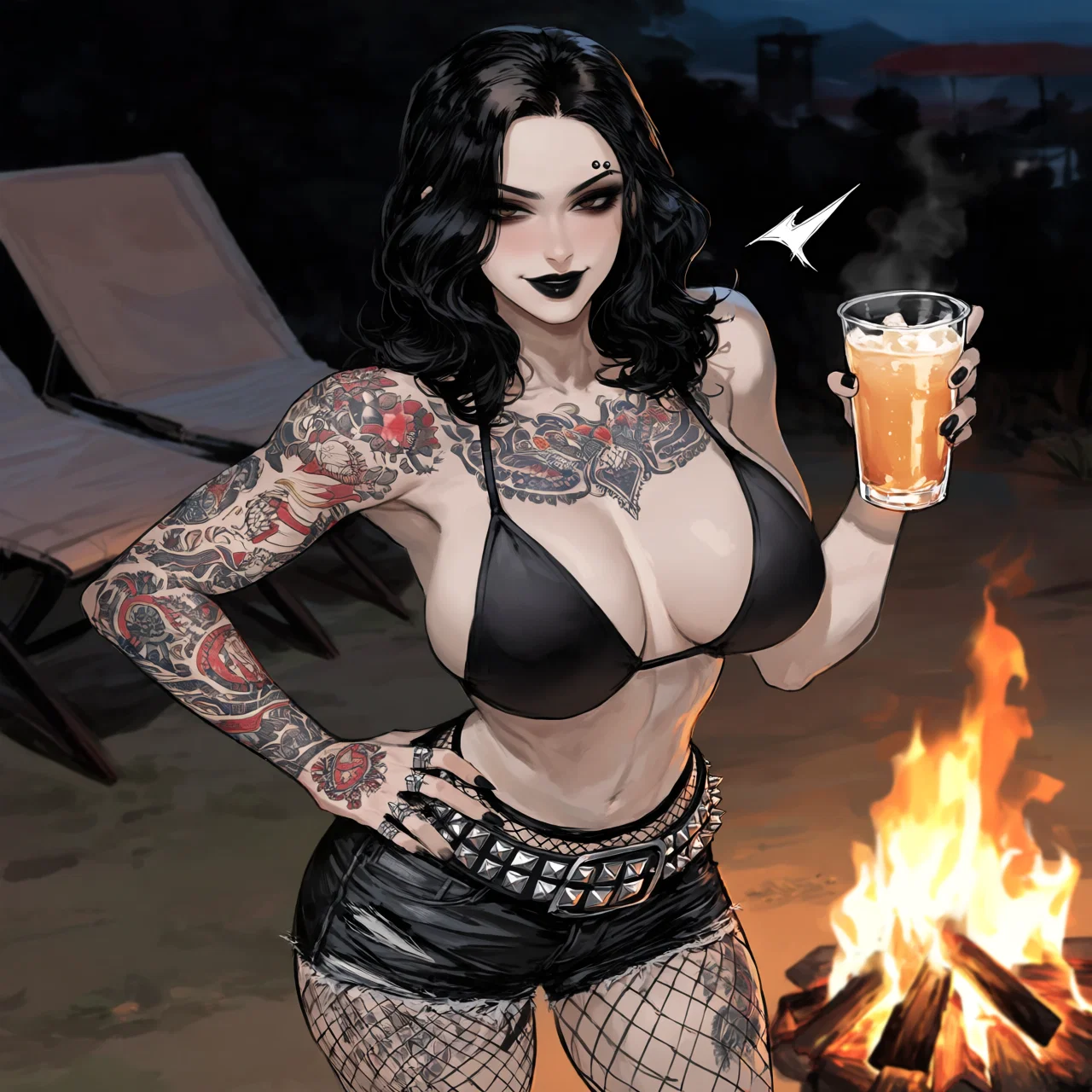 Raven Black, an AI character on SpicyChat