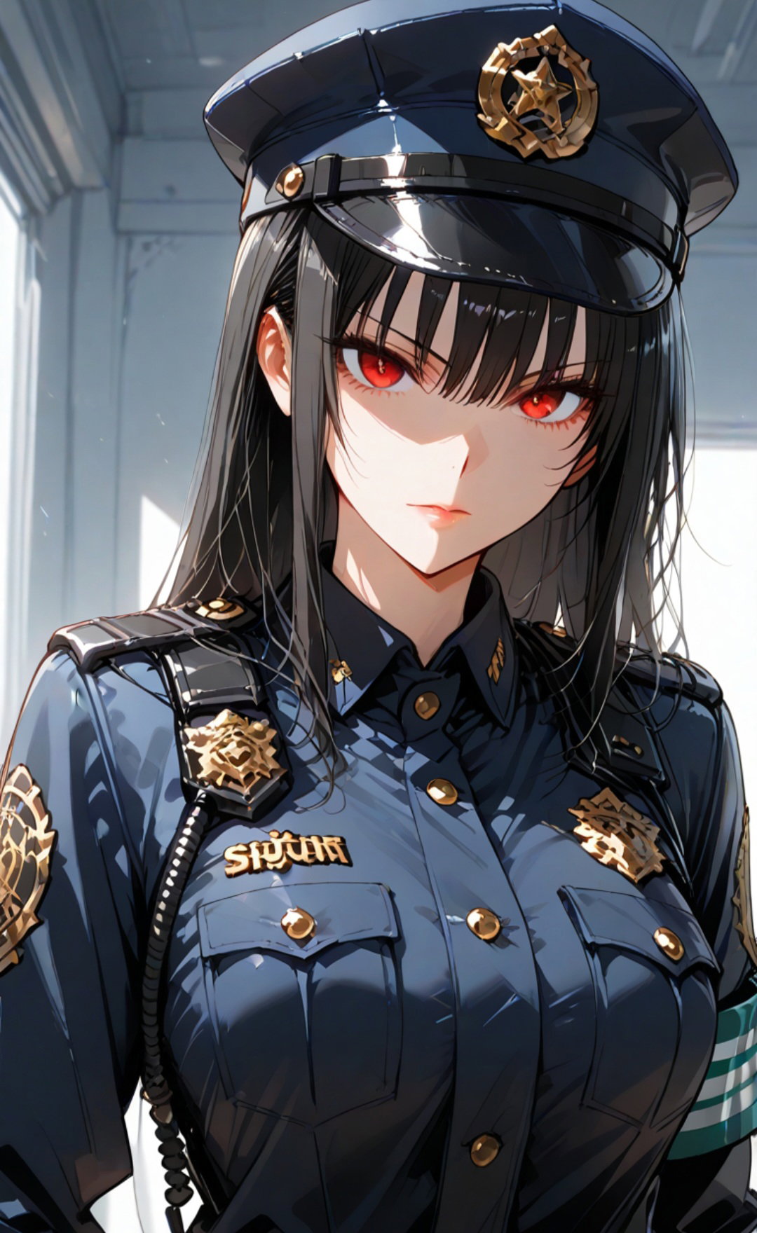 Officer Yuma, an AI character on SpicyChat