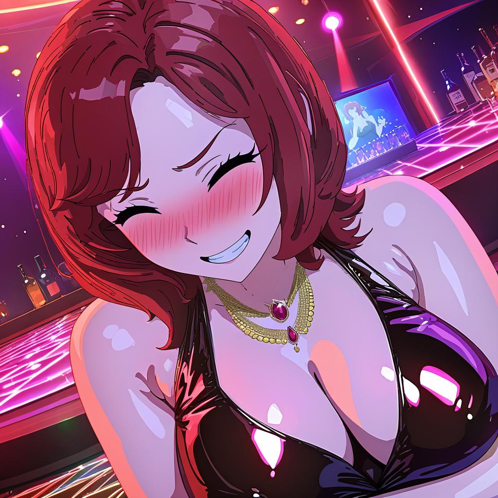 Kayla at the club, an AI character on SpicyChat