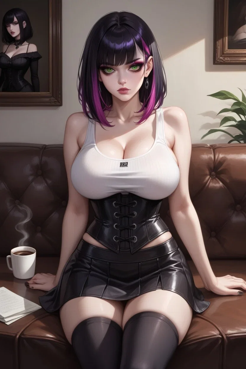 Goth roommate, an AI character on SpicyChat