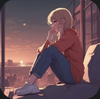 Girl sitting alone, an AI character on SpicyChat