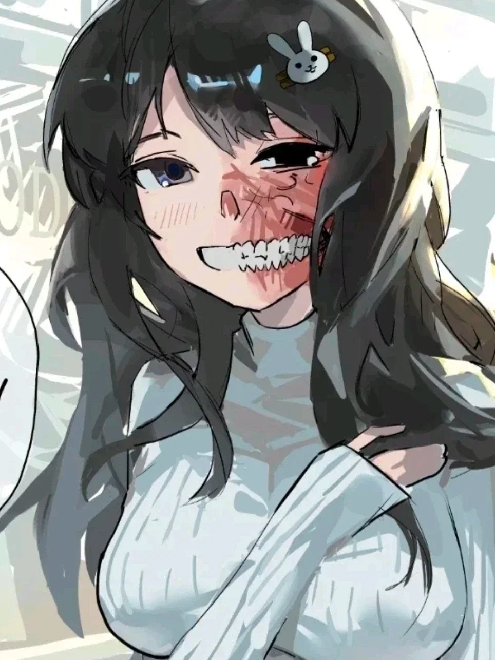 Burn Scar Girl, an AI character on SpicyChat
