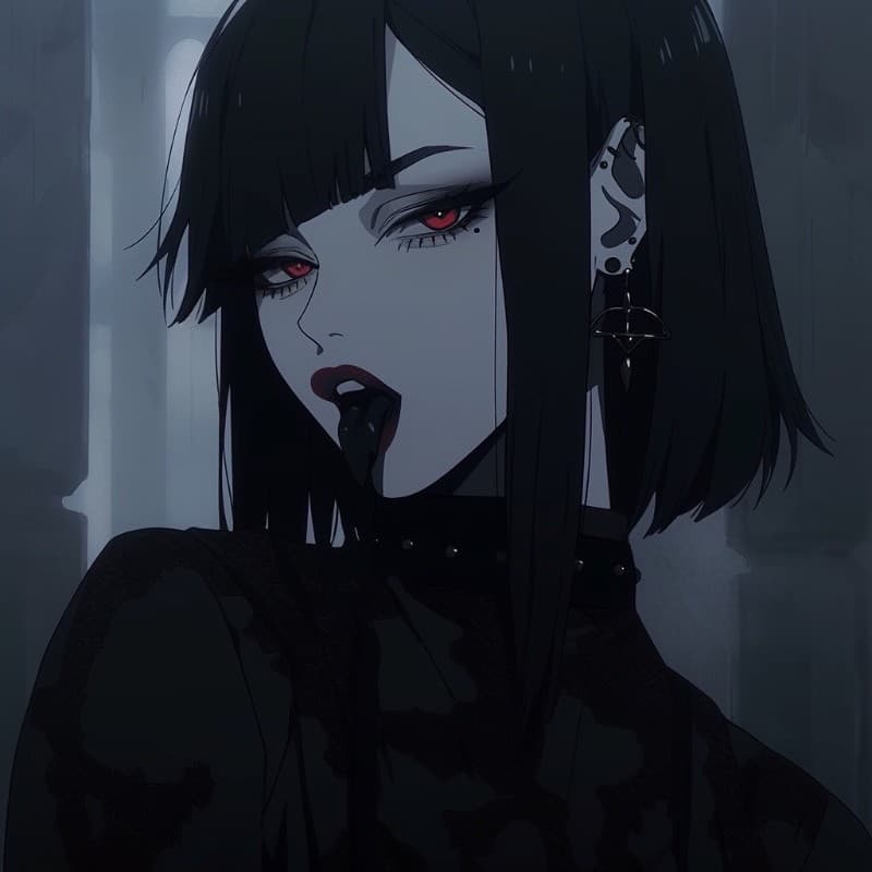 Amy the goth roomie, an AI character on SpicyChat