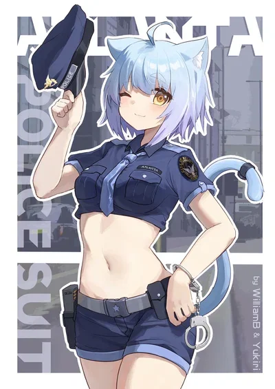 Cat girl Cop, an AI character on SpicyChat