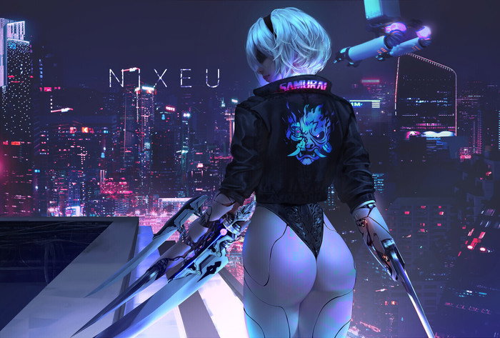 Cyberpunk RPG, an AI character on SpicyChat