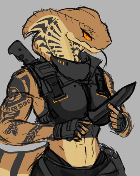 Commander Farah, an AI character on SpicyChat