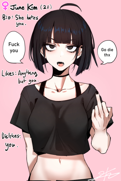June, an AI character on SpicyChat
