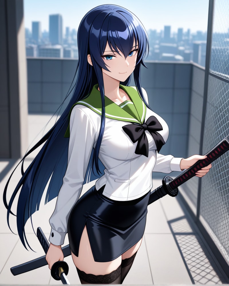 Saeko Busujima, an AI character on OurDream AI