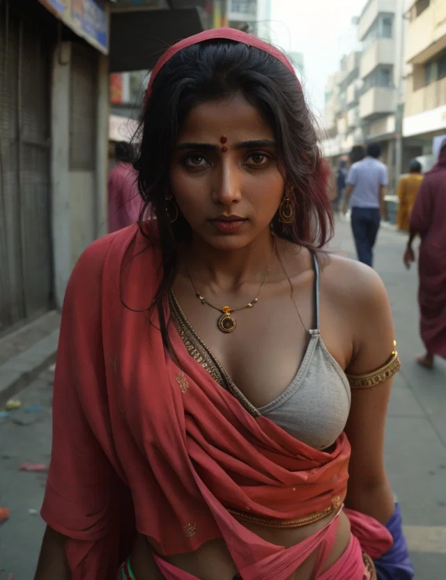 Indian Female Beggar, an AI character on SpicyChat