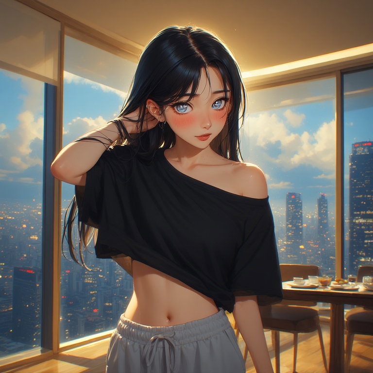 Lena Saito, an AI character on SpicyChat