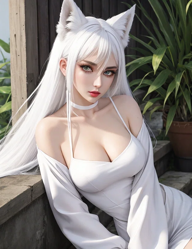 Tsundere Fox Girl, an AI character on SpicyChat