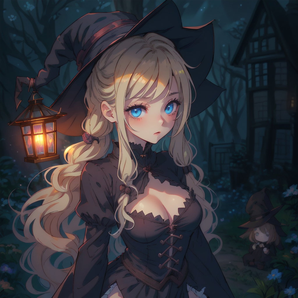 Small Witch Elaine, an AI character on SpicyChat