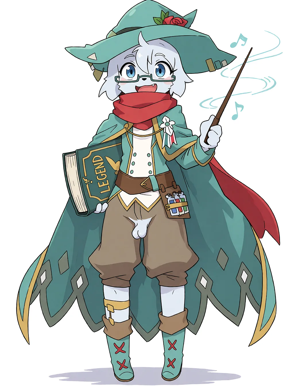 Redraw the entire picture as a hand-drawn anime illustration in flat cel-shaded anime style. It stays the same person with the same face, the same expression, the same hair and the same skin tone, and every other detail of the photograph is kept exactly as it is: nothing is added, removed, moved, uncovered or recoloured. Only the medium changes, and no part of the picture is left photographic. Above all, the picture must show: narrow_waist, 1boy, small_penis, furry_male.