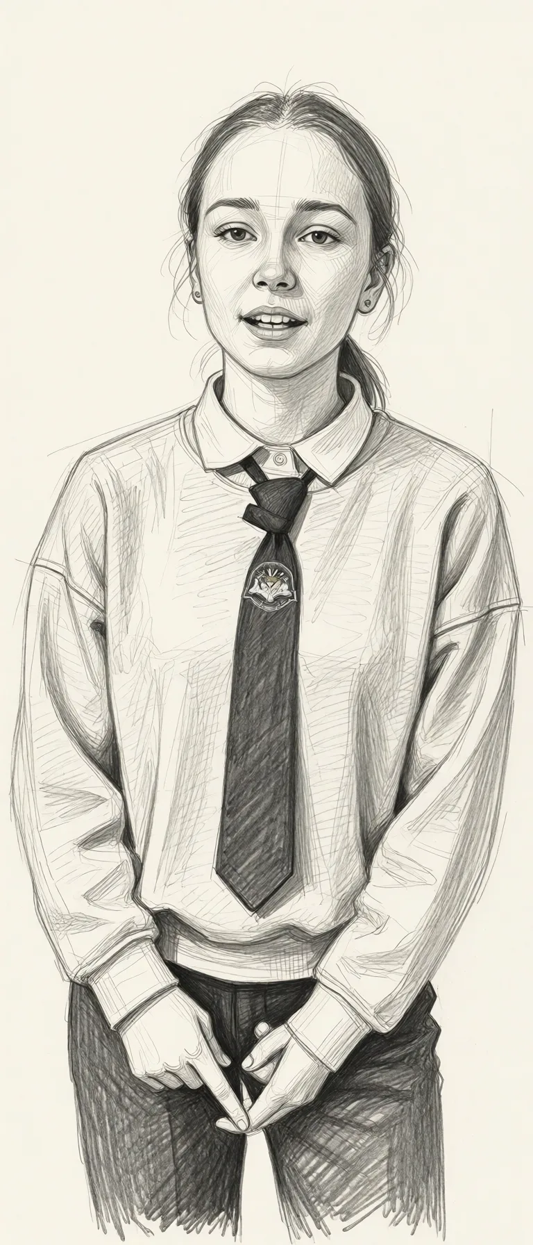 Redraw the entire picture as a hand-drawn graphite sketch on off-white paper: visible pencil strokes, cross-hatched shading, loose construction lines and no colour beyond the grey of the pencil and the tone of the paper. The background is drawn in the same style. Nothing in the frame keeps its photographic appearance. Above all, the picture must show: Секс без одежды.