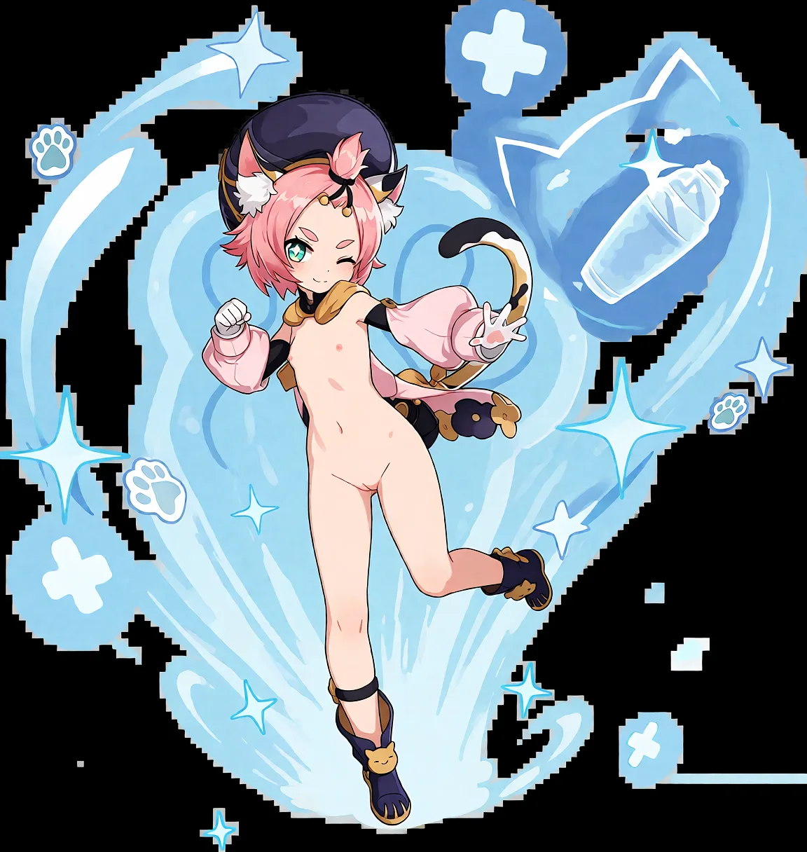 Redraw the entire picture as a hand-drawn anime illustration in flat cel-shaded anime style. It stays the same person with the same face, the same expression, the same hair and the same skin tone, and every other detail of the photograph is kept exactly as it is: nothing is added, removed, moved, uncovered or recoloured. Only the medium changes, and no part of the picture is left photographic. Above all, the picture must show: completely_nude.