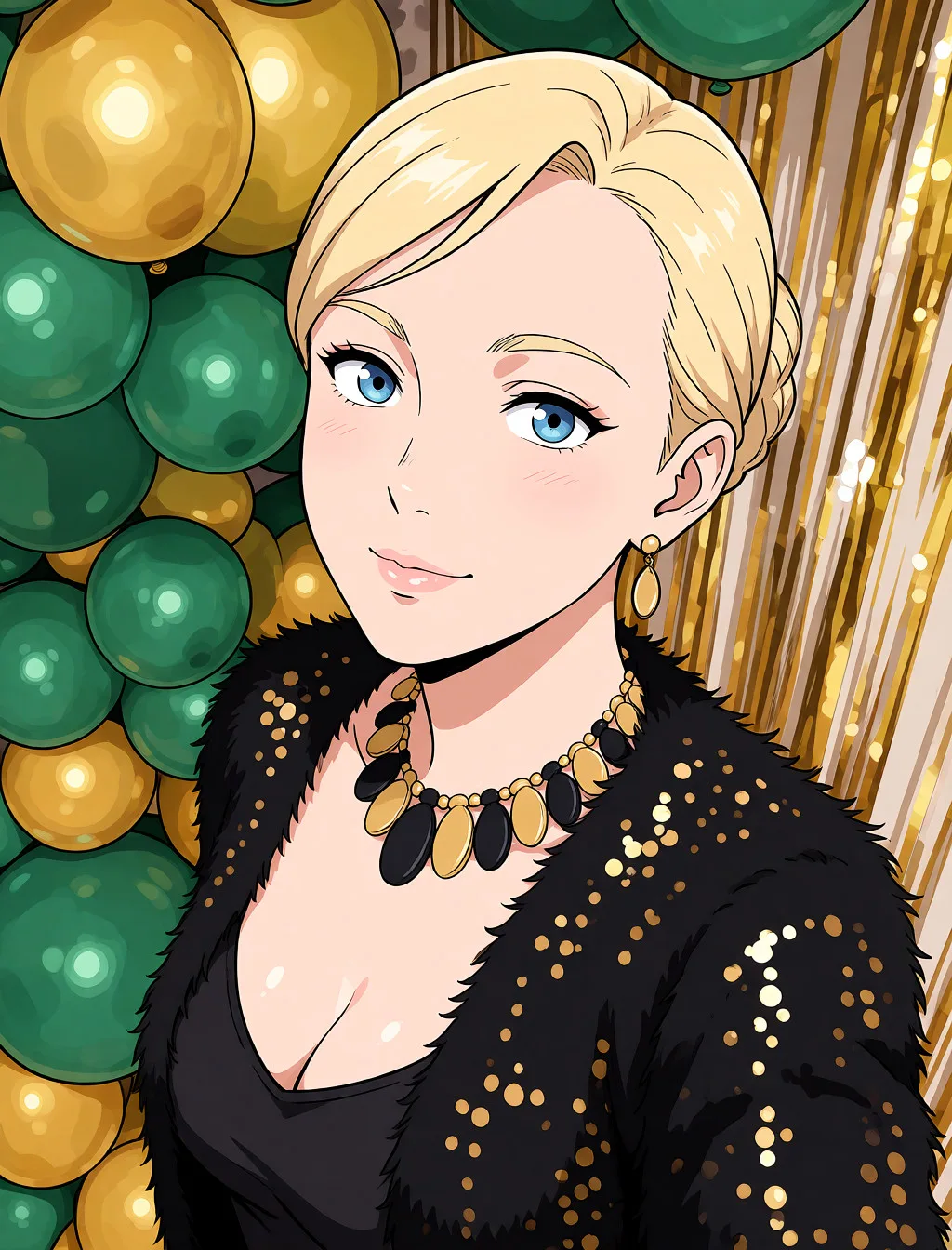 Redraw the entire picture as a hand-drawn anime illustration in flat cel-shaded anime style. It stays the same person with the same face, the same expression, the same hair and the same skin tone, and every other detail of the photograph is kept exactly as it is: nothing is added, removed, moved, uncovered or recoloured. Only the medium changes, and no part of the picture is left photographic. Above all, the picture must show: facial.