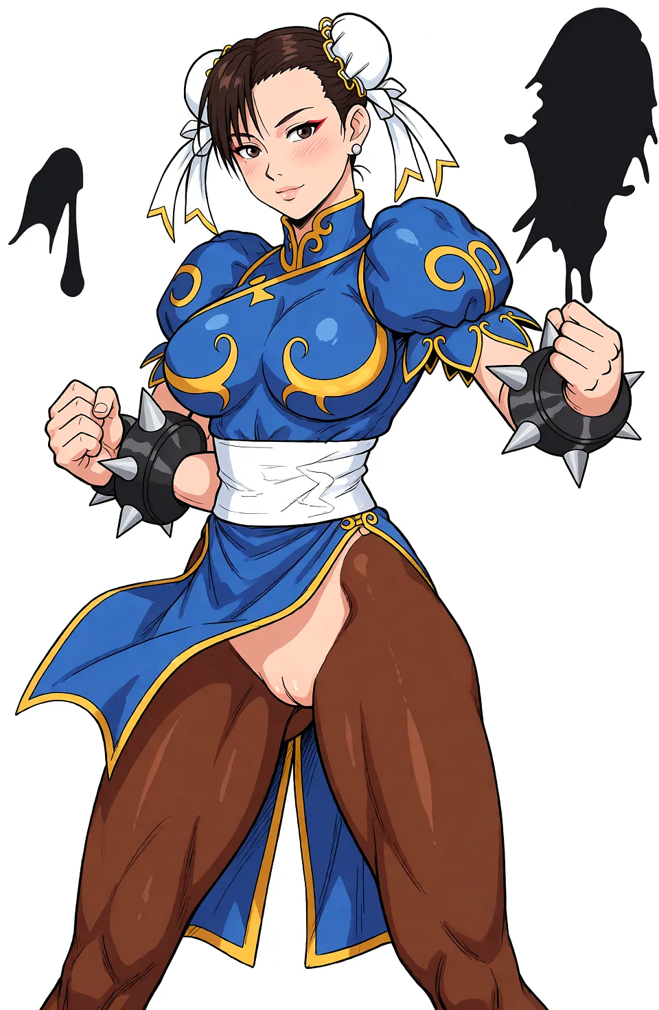 Redraw the entire picture as a hand-drawn anime illustration in flat cel-shaded anime style. It stays the same person with the same face, the same expression, the same hair and the same skin tone, and every other detail of the photograph is kept exactly as it is: nothing is added, removed, moved, uncovered or recoloured. Only the medium changes, and no part of the picture is left photographic. Above all, the picture must show: Naked,big tits,full body reveal,wearing sneakers.