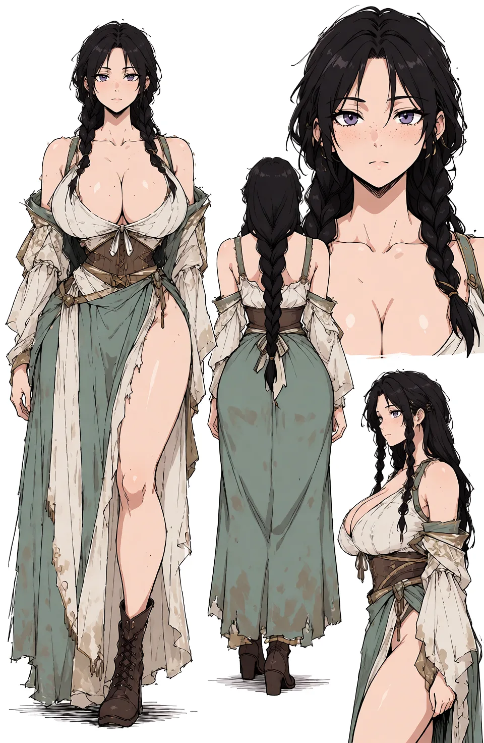 Redraw the entire picture as a hand-drawn anime illustration in flat cel-shaded anime style. It stays the same person with the same face, the same expression, the same hair and the same skin tone, and every other detail of the photograph is kept exactly as it is: nothing is added, removed, moved, uncovered or recoloured. Only the medium changes, and no part of the picture is left photographic. Above all, the picture must show: group_sex.