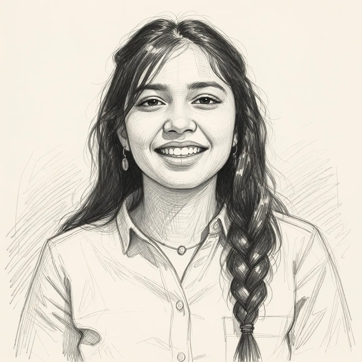 Redraw the entire picture as a hand-drawn graphite sketch on off-white paper: visible pencil strokes, cross-hatched shading, loose construction lines and no colour beyond the grey of the pencil and the tone of the paper. The background is drawn in the same style. Nothing in the frame keeps its photographic appearance. Above all, the picture must show: gangbang.