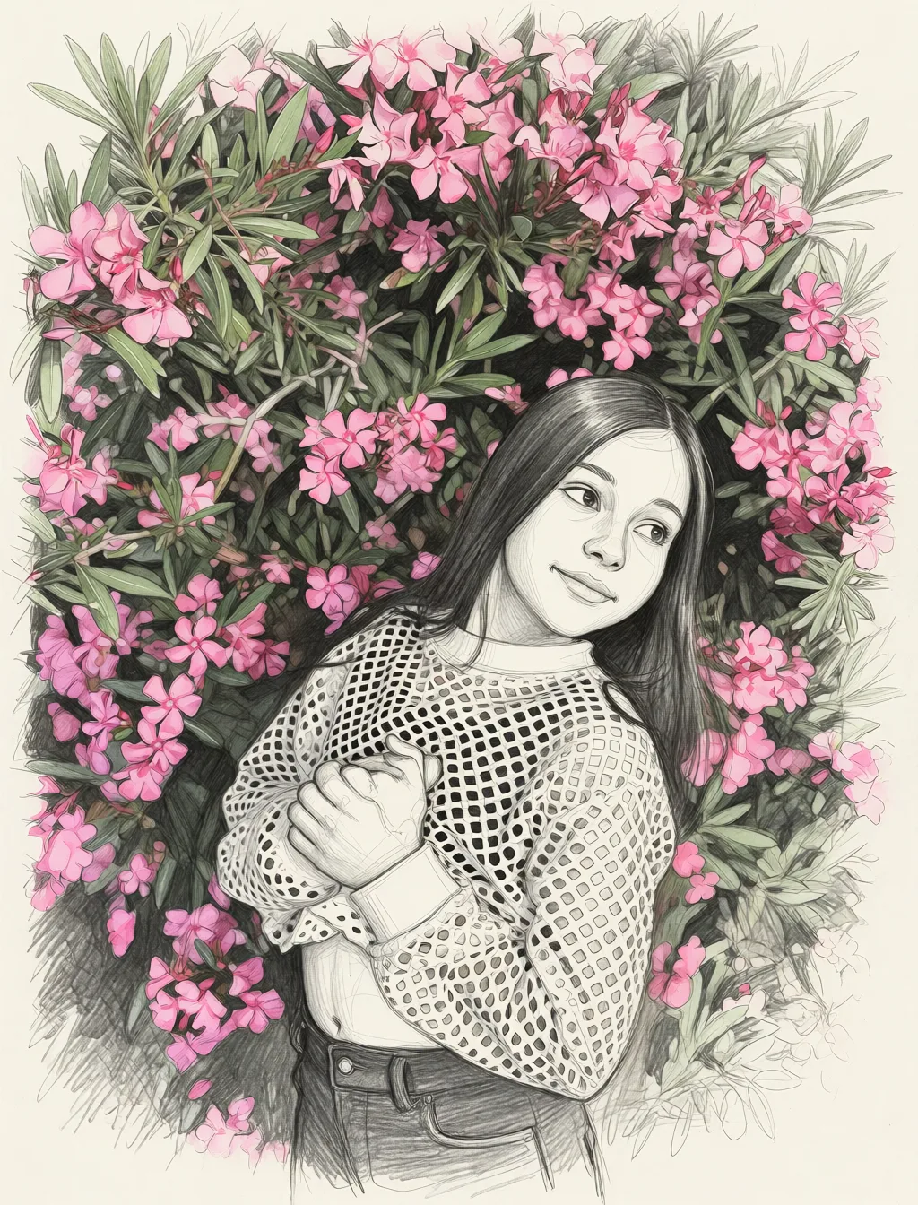 Redraw the entire picture as a hand-drawn graphite sketch on off-white paper: visible pencil strokes, cross-hatched shading, loose construction lines and no colour beyond the grey of the pencil and the tone of the paper. The background is drawn in the same style. Nothing in the frame keeps its photographic appearance. Above all, the picture must show: Что бы ебалась в Пизду.