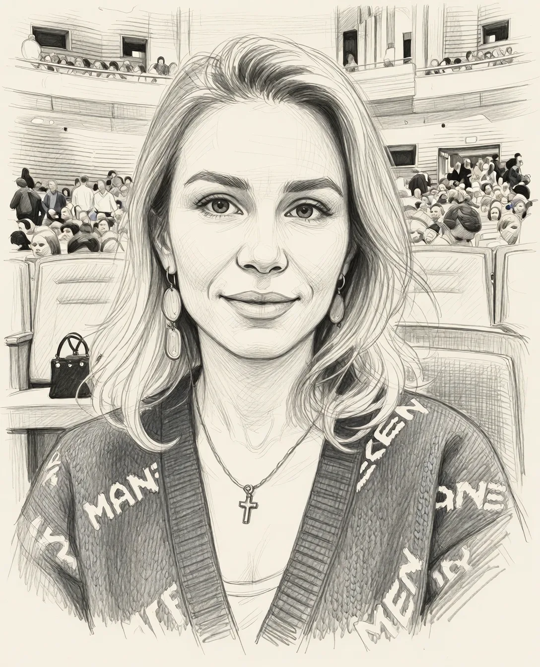 Redraw the entire picture as a hand-drawn graphite sketch on off-white paper: visible pencil strokes, cross-hatched shading, loose construction lines and no colour beyond the grey of the pencil and the tone of the paper. The background is drawn in the same style. Nothing in the frame keeps its photographic appearance. Above all, the picture must show: Секс.