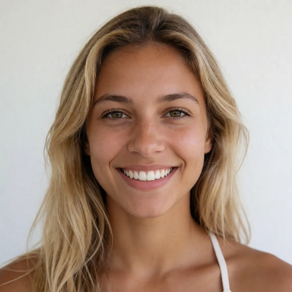 an amateur snapshot, Photorealistic picture, highly detailed, ultra-high resolution, correct human anatomy, full shot: Sexy nude young woman, smiling, athletic physique, elegant alluring and seducing pose, blonde hair, light-brown skin, naked ample bust, topless, without any bra, beautiful teats., plenty of natural daylight, flat even light, casual unposed snapshot, natural everyday colour, mild noise, natural unretouched skin, strikingly beautiful, radiant complexion, early twenties