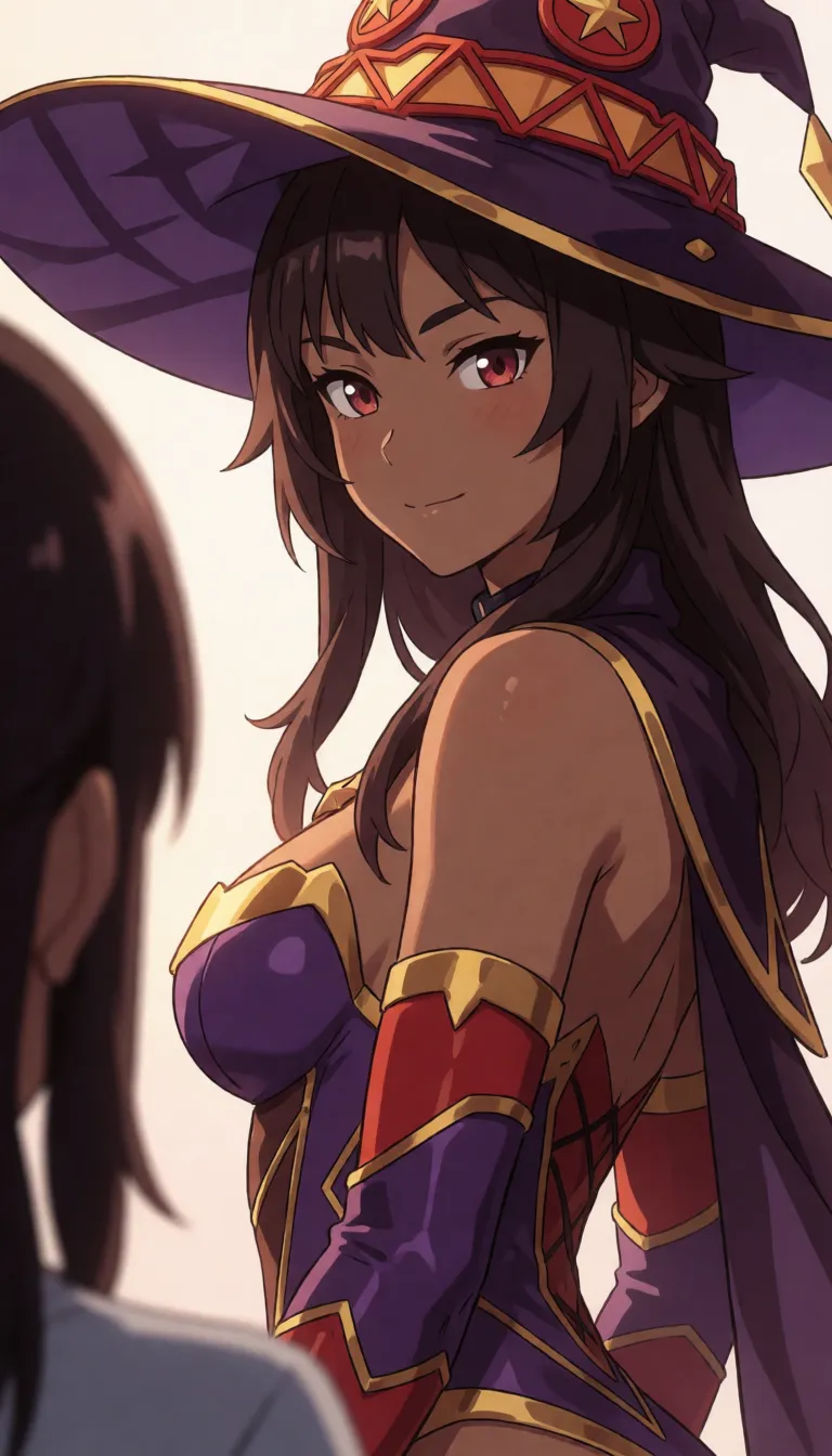 hentai anime art, cinematic photo, 8k, witch, dark skin, alternate costume, blowjob, over the shoulder, soft lighting, studio photo, clean lineart, smooth cel shading, glossy highlights, saturated warm colour, drawn illustration, strikingly beautiful, radiant complexion, early twenties
