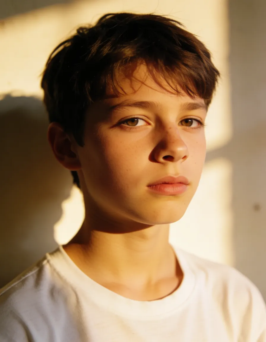 a photograph, boy sucking a dick., warm golden afternoon daylight, soft natural shadows, warm amber tones, gentle contrast, fine film grain, smooth clear skin, strikingly beautiful, radiant complexion, early twenties