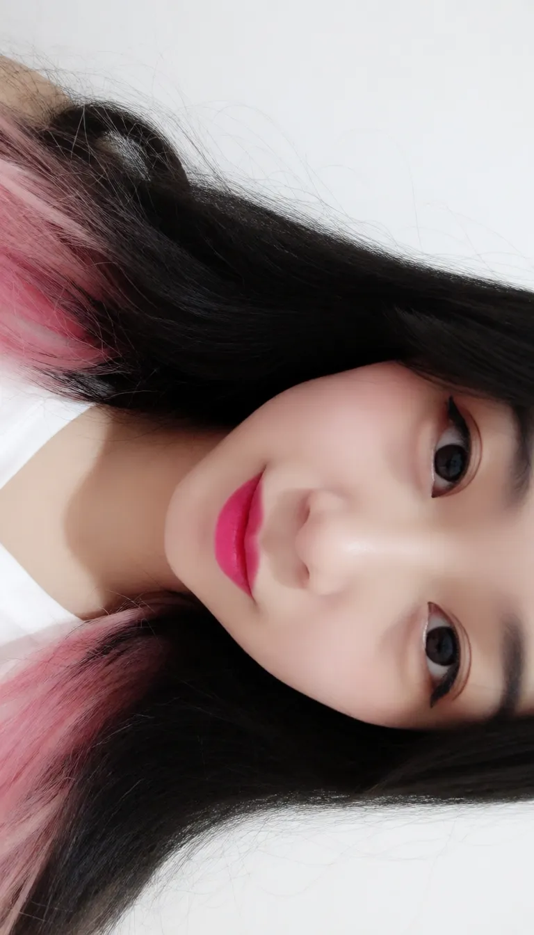 an amateur snapshot, 19yo ,European perfect  beautiful cute woman, penetration anus, realistic skin, realistic pussy. Detail anus,nude,anal sex , lying on back, true perfect face .long black hair with pink tips on the sides near the face ,Gorgeous face,makeup eyes, background princess room. E-woman. Bright pink lipstick. Pink eyes, medium_breasts , sideways pose., plenty of natural daylight, flat even light, casual unposed snapshot, natural everyday colour, mild noise, natural unretouched skin, strikingly beautiful, radiant complexion, early twenties