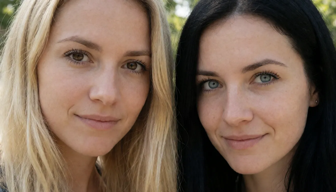an amateur snapshot, Make 2 futanari women, one with blonde long hair and brown eyes also very pale skin also long black french fingernails and toenails, second with black hair light blue eyes and also with the same nails, looking_at_viewer , completely nude , make them show soles, cum on soles , make blonde with strict face and with blush, make black hair one with seductive_smile with teeth and blush, make their bodies very curvy, giant breasts, narrow_waist , thick_thighs , make them both futanari , make them shemales, make them futa , realistic , make them hold their penises, add more cum on penis and soles, make soles very pink , curvy, and make their soles very large, make their feet long, make them 60-65 years old, plenty of natural daylight, flat even light, casual unposed snapshot, natural everyday colour, mild noise, natural unretouched skin, strikingly beautiful, radiant complexion, early twenties