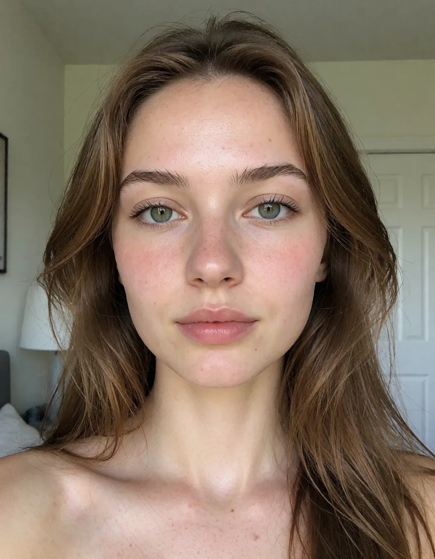 an amateur snapshot, Sex, plenty of natural daylight, flat even light, casual unposed snapshot, natural everyday colour, mild noise, natural unretouched skin, strikingly beautiful, radiant complexion, early twenties