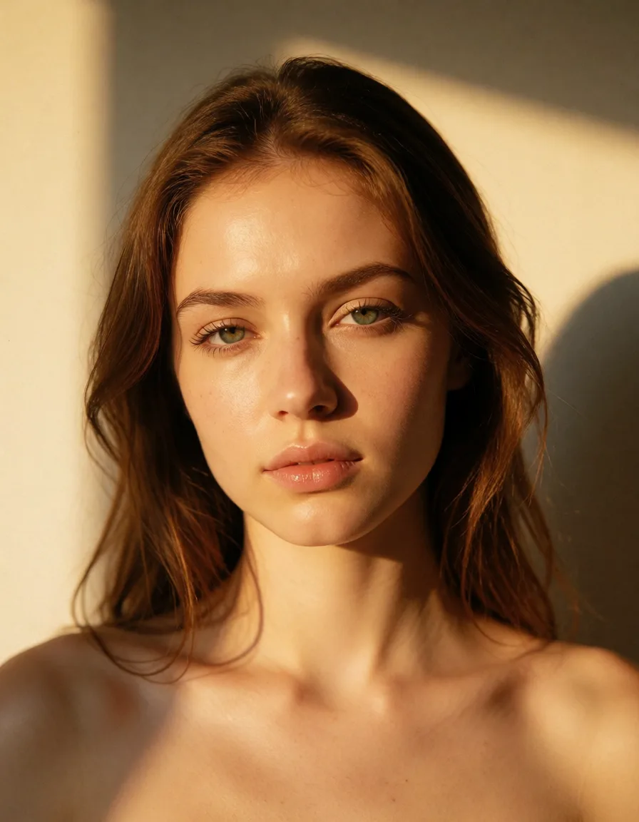 a photograph, gangbang, warm golden afternoon daylight, soft natural shadows, warm amber tones, gentle contrast, fine film grain, smooth clear skin, strikingly beautiful, radiant complexion, early twenties