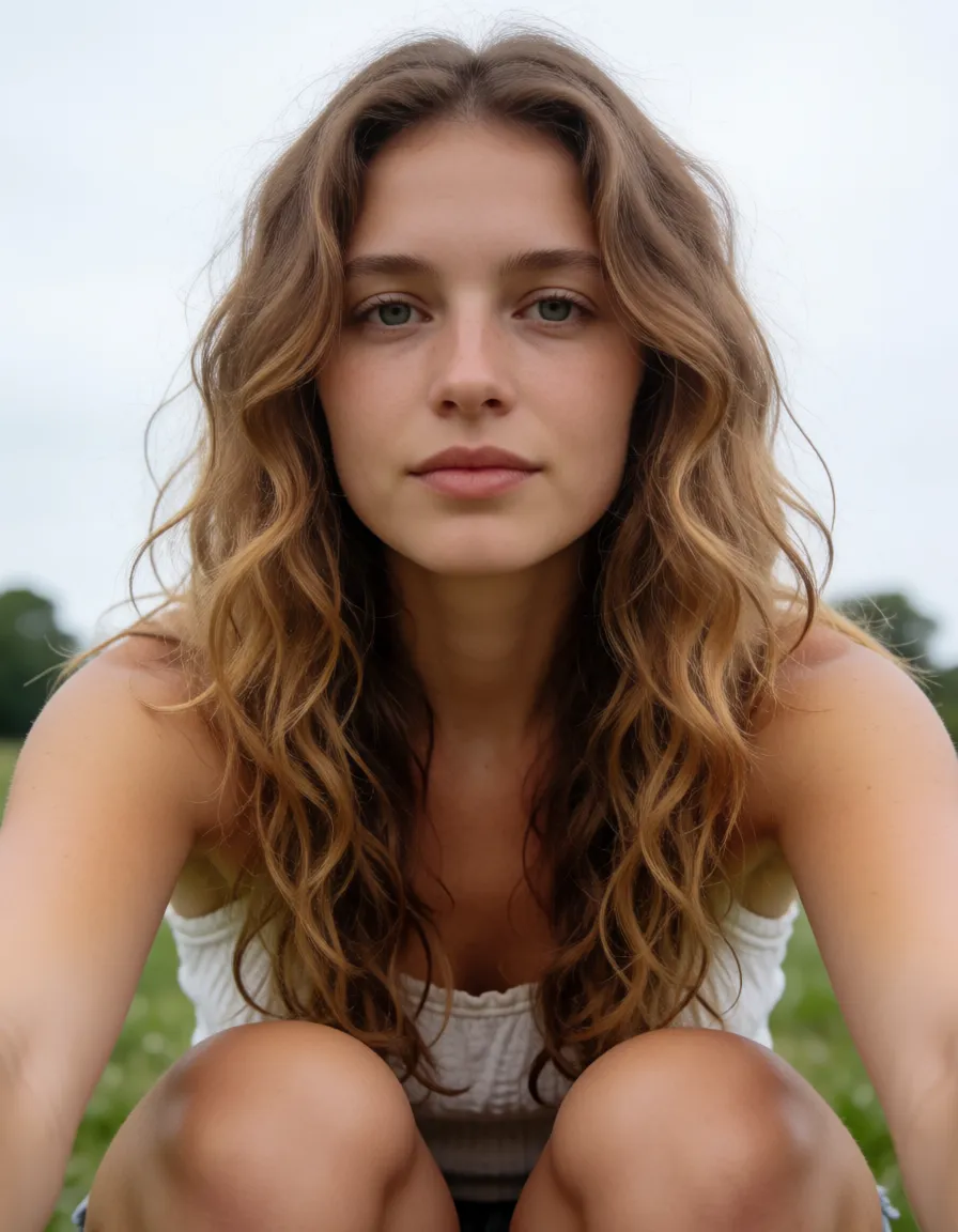 an amateur snapshot, plump milf, squatting, anal_object_insertion, anal, shaved innie pussy, moaning, wavy_hair, pov, full_body , riding , sex, plenty of natural daylight, flat even light, casual unposed snapshot, natural everyday colour, mild noise, natural unretouched skin, strikingly beautiful, radiant complexion, early twenties