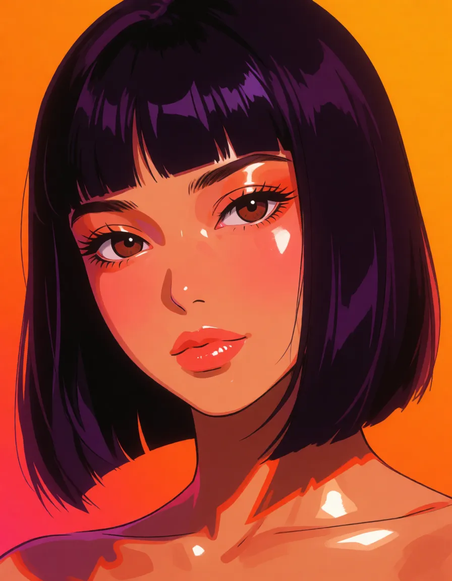 hentai anime art, tharja, clean lineart, smooth cel shading, glossy highlights, saturated warm colour, drawn illustration, strikingly beautiful, radiant complexion, early twenties