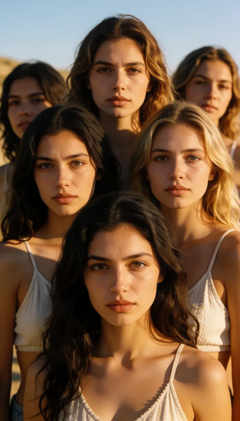 a photograph, sharp focus, 8k uhd, multiple women, ahoge, weapon, blowjob, spotlight, natural skin texture, warm golden afternoon daylight, soft natural shadows, warm amber tones, gentle contrast, fine film grain, smooth clear skin, strikingly beautiful, radiant complexion, early twenties