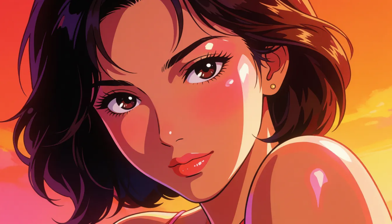 hentai anime art, a naked woman with giant tits, clean lineart, smooth cel shading, glossy highlights, saturated warm colour, drawn illustration, strikingly beautiful, radiant complexion, early twenties