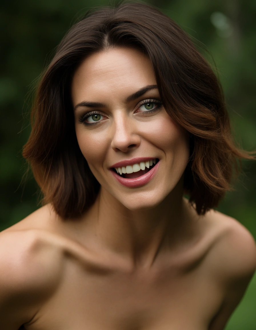 8k, sharp focus, detailed skin, 1woman, bondage, hourglass figure, outdoors, playful expression, studio photo, score_9, score_8, candid photo, realistic skin texture, visible skin pores, film grain, depth of field