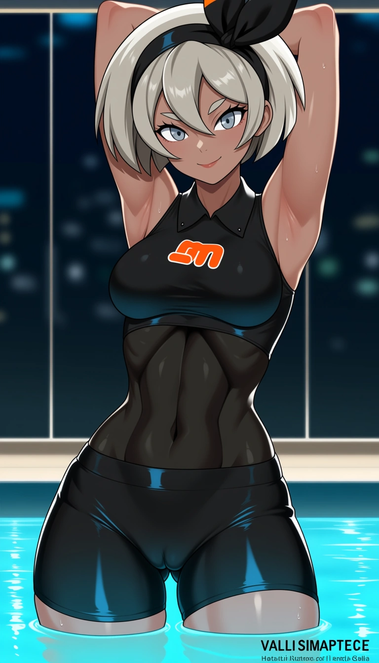 Masterpiece, bea, cameltoe, shorts, Bea's outfit, smile, pool.,,, value:0.1 for: hentai_studio_quality.,,,,,,,, hentai_studio_quality, hentai_studio_quality, hentai_studio_quality, hentai_studio_quality, hentai_studio_quality