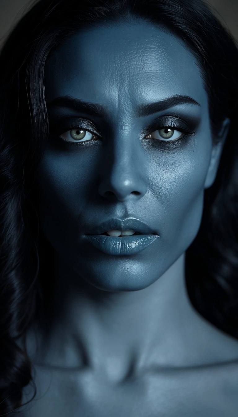 cinematic photo, 8k, medium shot, latina, cum_on_body , colored skin, dominant stare, natural skin texture