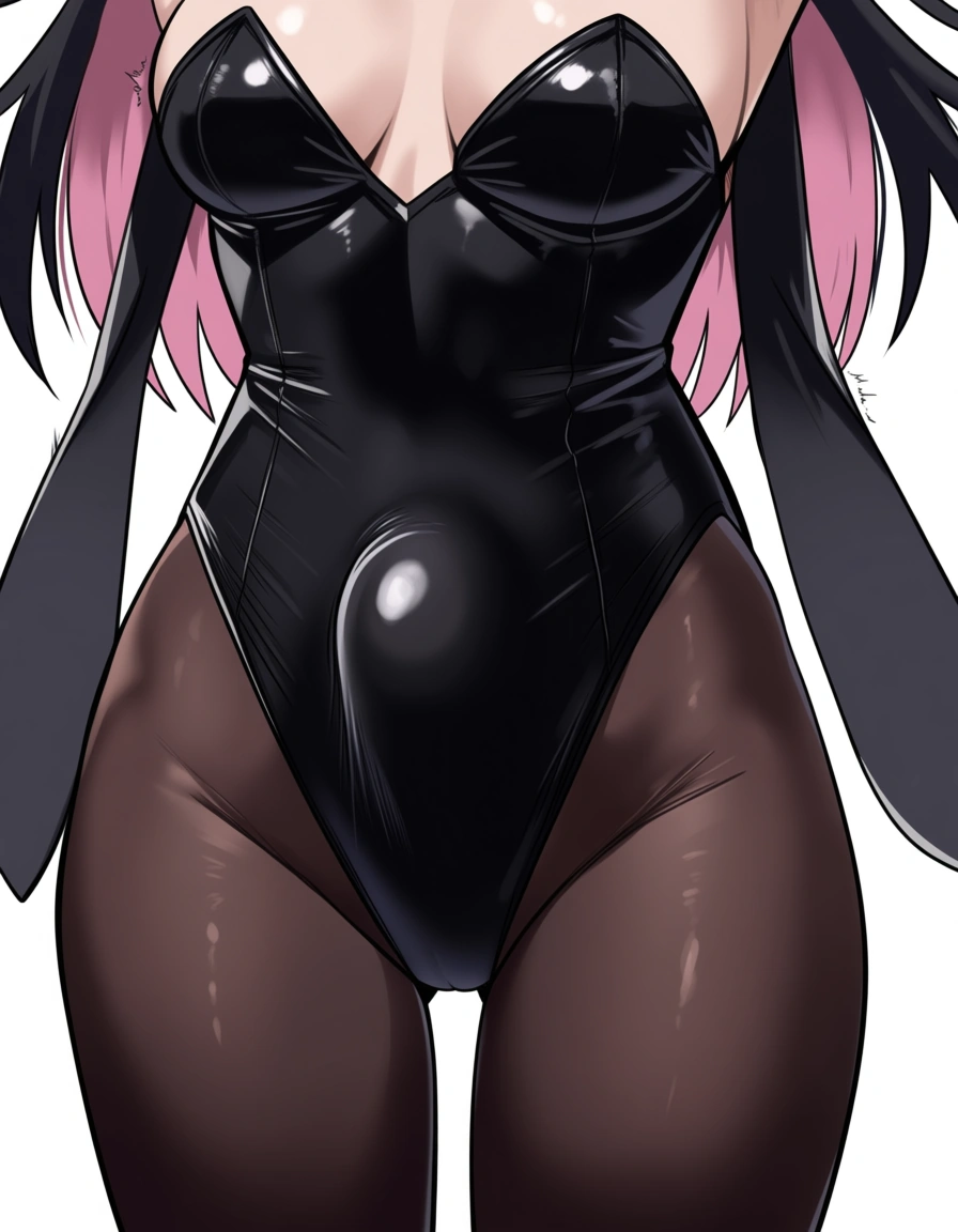Bunny girl thigh highs doggystyle stomach bulge, black cock stomach bulge, hentai_studio_quality