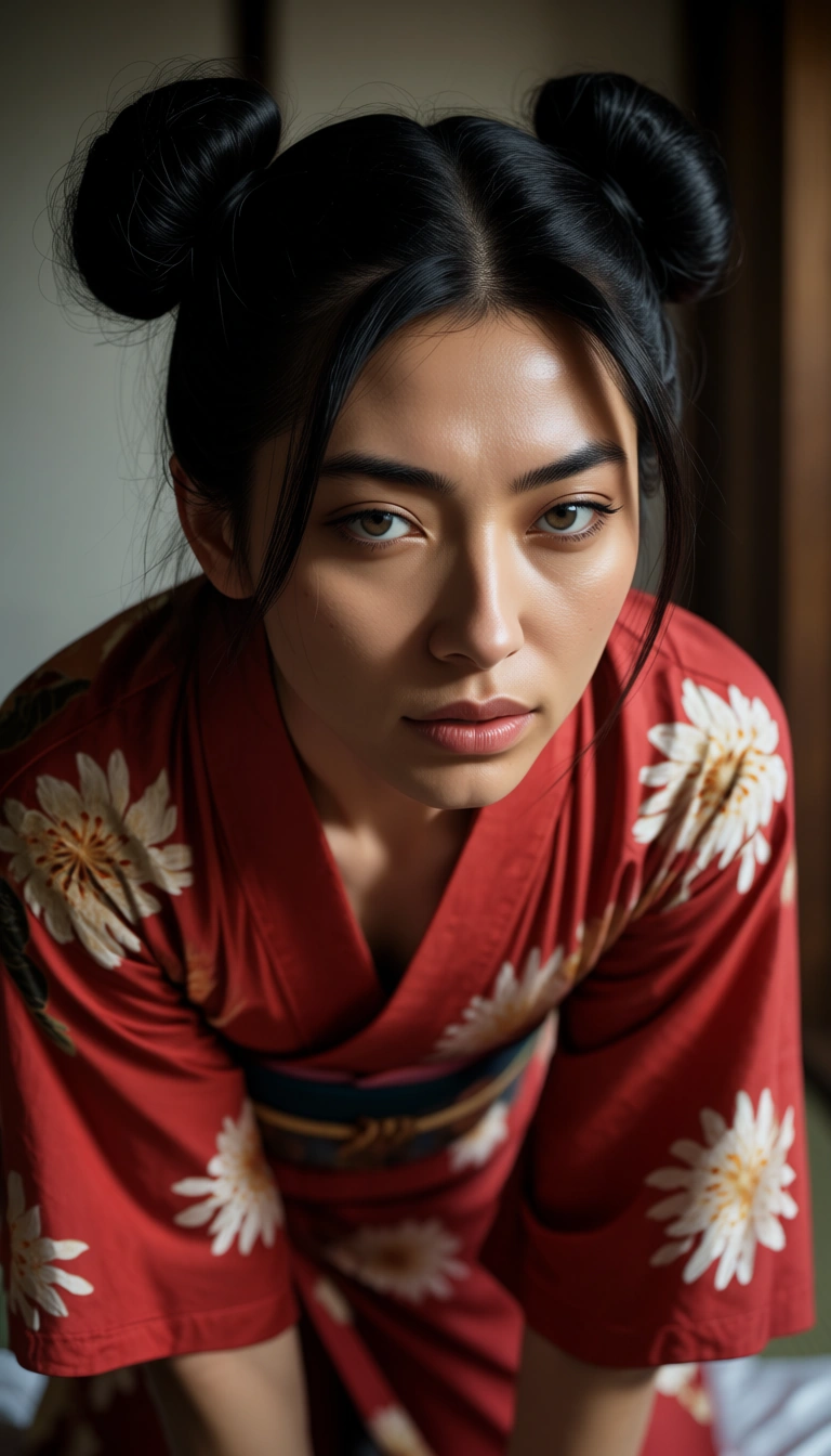 highly detailed, natural lighting, male focus, double bun, japanese clothes, doggy style, RAW picture_frame q