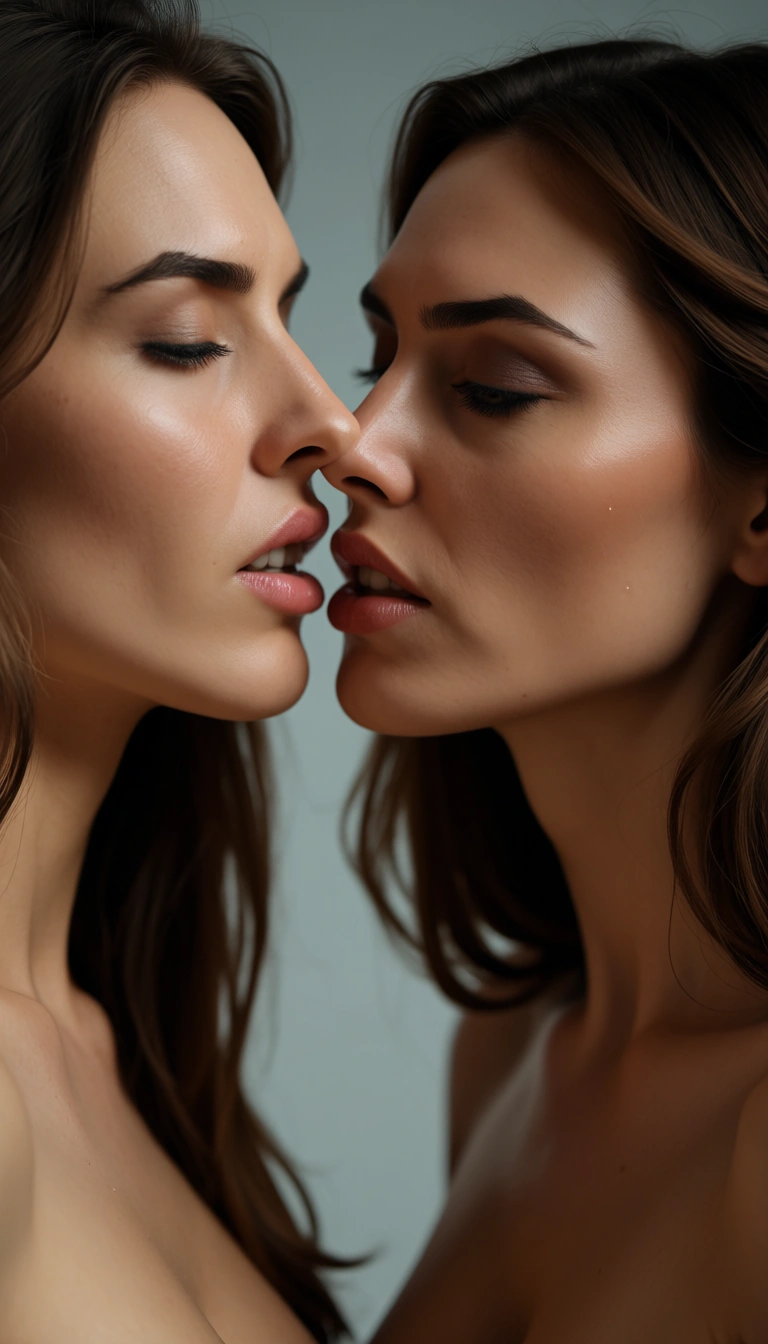 studio quality, sharp focus, 2women, stripping, lips, transparent background, tender moment, photorealistic