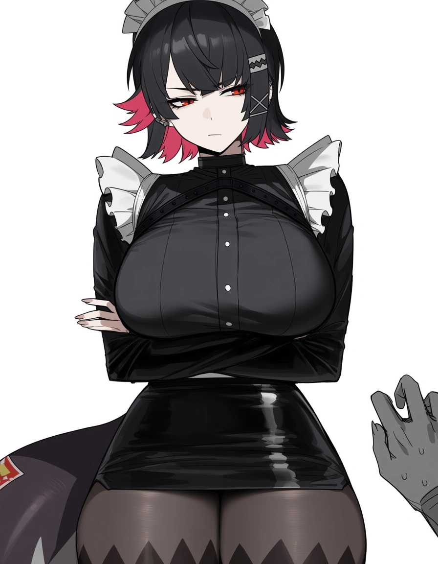 Ellen Joe, zenless zone zero, huge breasts, thick thighs, classic outfit, white background, 1 girl, solo focus, crossed arms, cold expression. 



 [ratatatat74] Bad Ending Party,, hentai_studio_quality, hentai_studio_quality, hentai_studio_quality, hentai_studio_quality