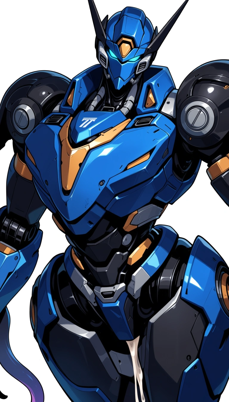 strong tentacle fuck robot,tentacle close to up body robot and release lot cum on body robot.