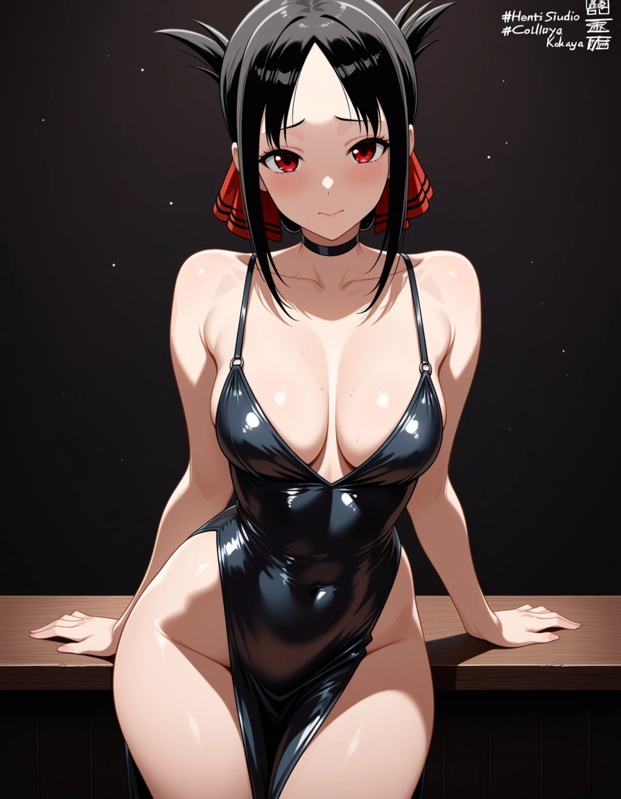 @shinomiya_kaguya #dress #collared_dress, hentai_studio_quality